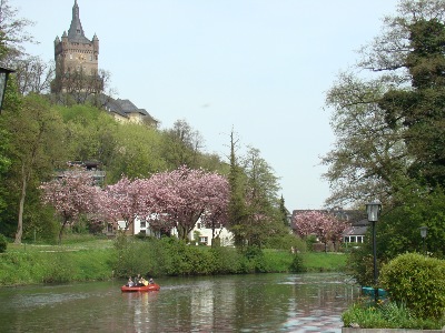View on Huis te Cleeff from the river Kermisdahl